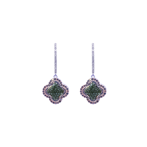 Boucles d'oreilles Huggie en argent sterling 925 avec diamants, taille brillant rond, micro-pavé, géométriques, minimalistes, pour usage quotidien, unisexe, 1,64 ct - Product Image 1