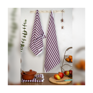 Serviette de cuisine décorative saisonnière en coton 100% brodé, motif golf, imprimé feuilles rougeâtres, 20x30 pouces, 470 GSM, export - Product Image 4