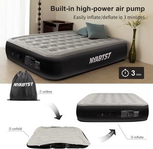 Matelas pneumatique imperméable National Queen Camping avec pompe intégrée, lit gonflable floqué de 16 pouces - Product Image 5