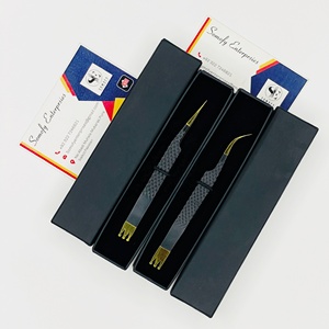Nouvel Arrivage – Pince à Épiler pour Extensions de Cils en Acier Inoxydable Noir Mat de Qualité Supérieure, Faite à la Main, Durable, pour Femmes - Product Image 3