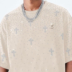 Camisetas de Hombre con Pedrería de Nuevo Diseño para Uso en Exteriores, Camisetas de Hombre con Pedrería de Moda al por Mayor - Product Image 6