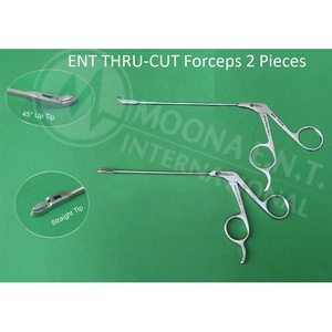 ชุดคีมเจาะโพรงจมูก ENT Thru-Cut แบบ 2 ชิ้น ชนิดตรงและปลายงอ 45 องศา สำหรับการผ่าตัดจมูก - Product Image 1