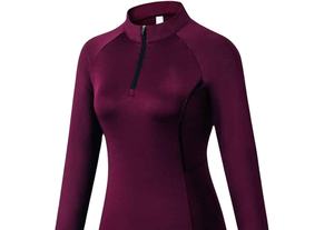 Chemise d'équitation extensible ultra-confortable pour femme, anti-humidité, manches longues, coupe ajustée, sous-couche pour l'équitation - Product Image 6