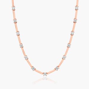 Collier Lab-Grown Diamond Station Dash en or rose - Product Image 3