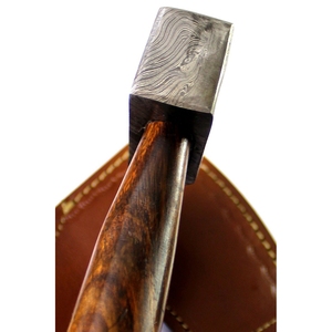 Hacha Vikinga de Acero de Damasco Multifuncional de Calidad Premium Hecha a Mano con Mango de Madera de Palisandro de Grado Industrial, Superventas, con Funda de Cuero - Product Image 6