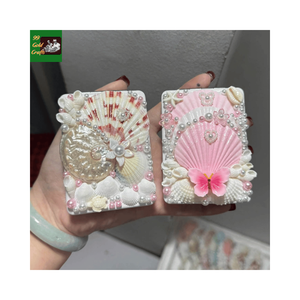Espejo de Mano Hecho a Mano con Conchas Marinas, Espejo de Mano con Diseño de Conchas, Espejo Náutico para Maquillaje, Regalo - Product Image 4