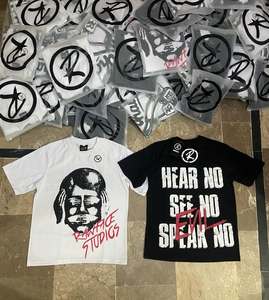 Camisetas Casuales de Hombre a la Moda, 100% Algodón, Estilo Vintage, Lavado, Desgastado, Hombros Caídos, Manga Corta, Estilo Urbano - Product Image 5