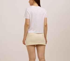 Camiseta Blanca de Algodón para Mujer, Corte Regular, Transpirable, Estampada, Verano, Informal, con Estampado de Lazo - Product Image 2