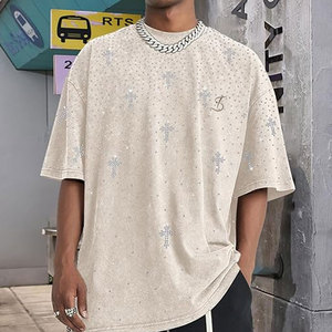 Camisetas de Hombre con Pedrería de Nuevo Diseño para Uso en Exteriores, Camisetas de Hombre con Pedrería de Moda al por Mayor - Product Image 2