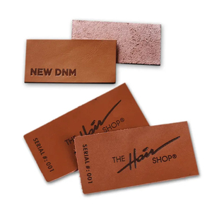 Patch en cuir vintage 3D gaufré isolant thermiquement à coudre pour textiles de maison personnalisés - Product Image 1