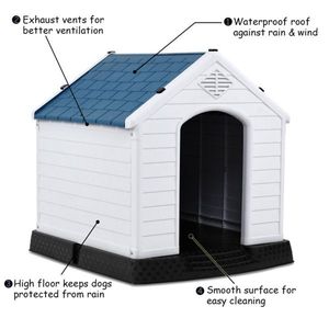 27\" Plastic Pet House Stylish and Durable Dog House Furniture - Product Image 4