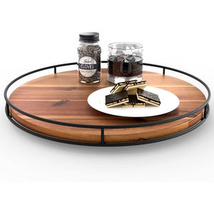 Bandeja de Servicio Multifuncional de Madera con Diseño Floral de Lujo Aaliyan Impex, Acabado Artesanal Elegante, Ideal para Hoteles, Resorts y Restaurantes de Alta Gama - Product Image 4