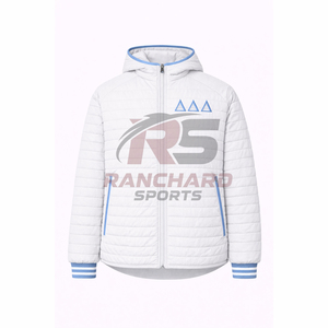 Veste matelassée grecque personnalisée pour fraternité, veste d'hiver matelassée avec logo brodé, fabricant OEM de vêtements grecs en gros - Product Image 1