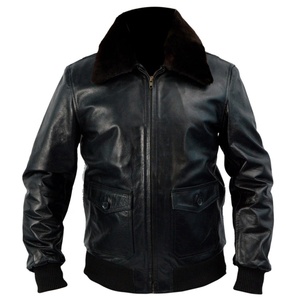 Blouson de moto en cuir véritable noir pour homme, col rabattable, hiver, enduit, coupe-vent, imperméable, classique, décontracté, personnalisé - Product Image 1