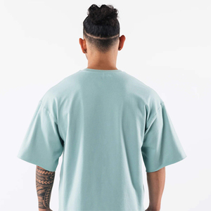Camiseta de Algodón Tejida Oversize para Hombre, Estampado Personalizado, Ropa Urbana con Gráficos, Prenda Fabricada - Product Image 2