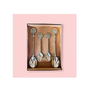 Cuchara de Latón con Mango PVD, Cuchara para Postre, Cubertería para Bodas y Regalos, Material de Latón, Cuchara Plana, Caja de Empaque - Product Image 5