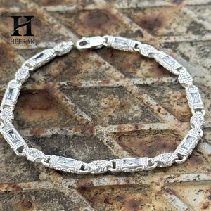 Pulsera de Lujo de Oro Blanco de 14K con Diamantes Alternados, Pulsera de Eslabones con Diamantes Cultivados en Laboratorio de Múltiples Formas (Baguette, Redondos, Marquesa) - Product Image 4