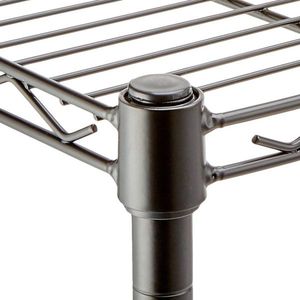Scaffale in Ferro Rivestito in Plastica a 3 Ripiani Nero 350*600*850 Materiale PVC 600D Facile da Montare - Product Image 6