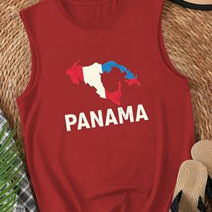 Débardeur décontracté pour femme en tricot Spandex/Polyester avec logo frontal, motif Carte du Panama - Product Image 3