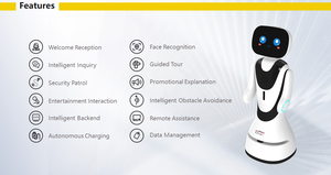 Robot de Recepción Comercial con Ruedas <span class=keywords><strong>Mi</strong></span> City 2025, IA de Chat, Reconocimiento Facial, Navegación Automática, para Aeropuerto, Hotel, Banco - Product Image 5
