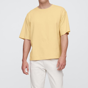 T-shirt Homme Col Rond Coupe Boxy Personnalisé avec Logo Grande Taille 2026 Nouvelle Arrivée en Coton Coupe Ample Faible MOQ - Product Image 3