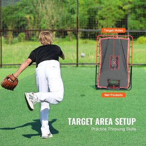 Rete di Rimbalzo per Baseball e Softball 3.5 x 4.5 piedi, 2-in-1, per Allenamento di Battuta e Lancio, Attrezzatura per il Ritorno della Palla - Product Image 4