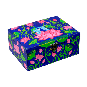 Caja de Joyería de Ratán de Lujo Moderna, Ecológica, Hecha a Mano, con Bordado Floral, de Poliéster, con Borlas y Cuentas, Elegante - Product Image 3