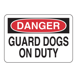 Panneau de signalisation « Chiens de garde en service » - Avertissement de zone de sécurité intérieure et extérieure imprimé UV - Product Image 3
