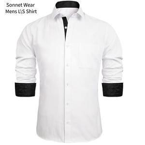 Chemises pour hommes à boutons unis avec imprimé sur le devant - Product Image 2