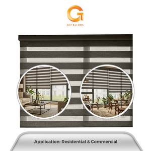 Persianas Zebra Semitranslúcidas Grises ZB9112 107x183cm del Mejor Fabricante, Proveedor B2B, para Hogar y Oficina, Malasia, OEM, Más Vendidas - Product Image 4
