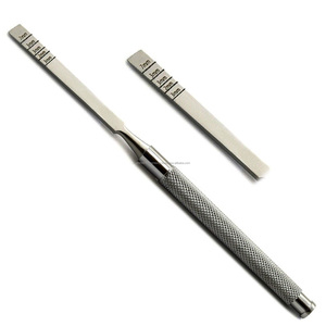 WORLD PRECISION SURGICAL Ensemble de ciseaux à os dentaires, droits et courbés, avec poignée moletée, argent, instruments chirurgicaux manuels d'ostéotomie 7mm - Product Image 2