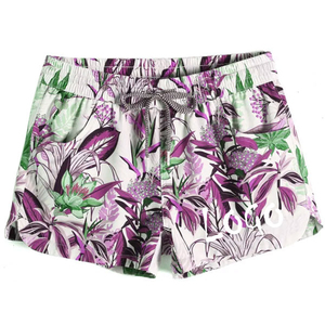 Short de bain décontracté pour femme avec imprimé sublimé, short de plage une pièce avec logo avant, short de plage pour femme - Product Image 4