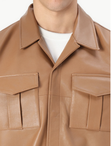 Veste en cuir véritable pour homme, de qualité supérieure, respirante, chaude pour l'hiver, ajustée, en cuir de mouton. - Product Image 6