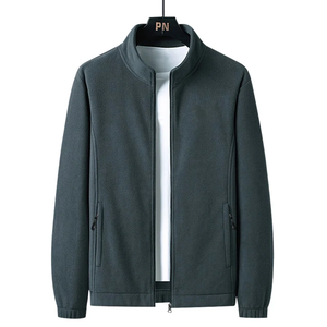 Custom Plain Men's Lightweight Stand Collar <b>Jacket</b> Full Zip Everyday Outerwear Men's Windproof Softshell <b>Jacket</b> Full Zip Casual - Product Image 4