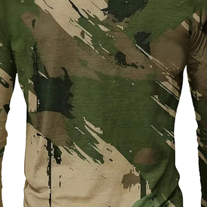 Chemise de chasse pour homme à manches longues, imprimé camouflage, respirante, en coton, pour le printemps - Product Image 4