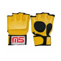 Guantes de Entrenamiento de MMA de Medio Dedo en Cuero con Cierre de Muñeca para Artes Marciales y Uso en Exteriores para Adultos
