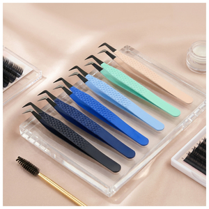 Pince à épiler professionnelle de haute qualité anti-statique à pointe en fibre pour extensions de cils, outil classique japonais pour cils - Product Image 1