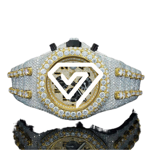 Montre chronographe à l'allure diamantée, avec moissanite, 41 mm, automatique, mécanique, luxe, moissanite couleur D VVS, montre pour homme - Product Image 4
