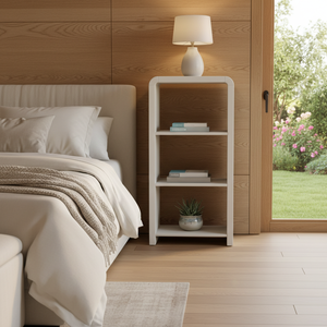 Eco-Friendly Modern Home Furniture 3-Shelf Display Shelf Bookcase <b>Storage</b> Rack Shelving Unit Open Backless Rubber Wood MDF Oak - Product Image 2