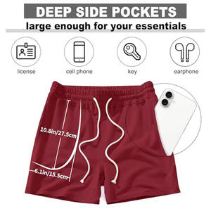 Pantalones Cortos Deportivos Casuales para Hombre, Pantalones Cortos de Chándal para Hombre, Ropa Deportiva Urbana, Colores Sólidos, Pantalones Cortos de Gimnasio para Hombre - Product Image 3