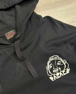 Sweat à capuche vintage délavé 100% coton, appliqué brodé personnalisé, streetwear d'automne - Product Image 2