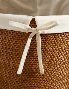 Grand panier de rangement en rotin tressé à la main, organisateur en osier naturel, style minimaliste, personnalisable OEM ODM, fournisseur en gros - Product Image 4