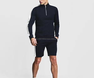 Nuevo conjunto de dos piezas de moda para hombre, conjunto de manga larga de calidad Premium 100% algodón para hombre, conjunto doble 2024, venta al por mayor, último estilo de verano 2024 - Product Image 1