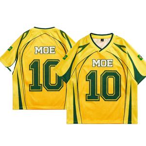 Camiseta de Fútbol Americano Sublimada Personalizada con Cuello en V, Ropa Deportiva de Equipo, Poliéster Transpirable, Fabricante OEM, Producción en Masa - Product Image 1