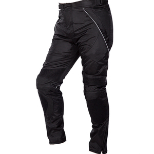 Motorcycle Leather Cordura Riding Pants with CE Removable <b>Knee</b> & Hip <b>Protectors</b> | Waterproof Biker Trousers | Hike Impex - Product Image 3