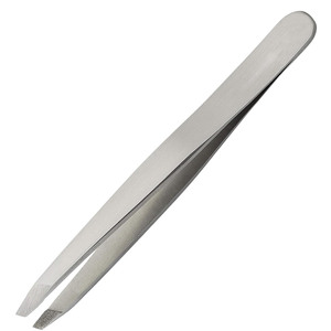 Servicio OEM ODM, Buen Proveedor, Pinzas de Cejas Inclinadas con Recubrimiento de Diamante, Ligeras, Duraderas y Únicas, de Acero Inoxidable, con Logotipo Personalizado - Product Image 1