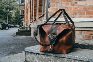 กระเป๋าหนังแท้ทรงดัฟเฟิล สไตล์เรียบง่าย สำหรับเดินทางช่วงสุดสัปดาห์  ขนาดใหญ่  น้ำหนักเบา  แบบวินเทจ  พร้อมซิป  รุ่น LDB-0342 - Product Image 3