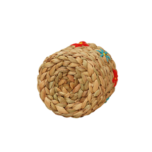 Portalápices Ecológico Tejido a Mano con Jacinto de Agua Natural y Yute, con Bordado Floral y Organizador con 4 Compartimentos - Product Image 3