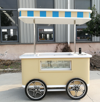 Mvckyi Food Bike Ice Cream Bikes à vendre Charcuterie Mobile Cart Ice Cream Cart Electric Collapsable Snack Cart