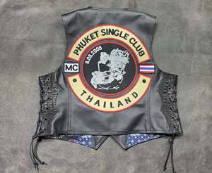 Veste en cuir de vache véritable avec panneaux embossés effet crocodile - Product Image 4